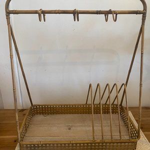 Metal Bamboo Dish and Mug Rack